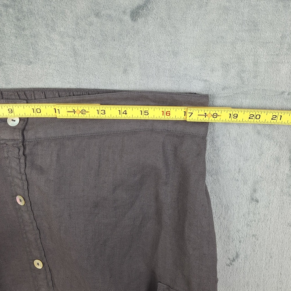C&C California Skirt XL Linen Cargo Boho Beach Coastal Midi Button Lagenlook - Picture 3 of 7